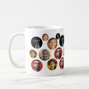 Personlig Cute Family Ansikte 5-foton Kaffemugg