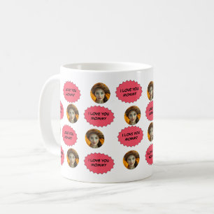 Personlig Cute Family Ansikte 5-foton Kaffemugg