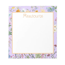 Personlig Cute Färg Watercolor Flower Anteckningsblock