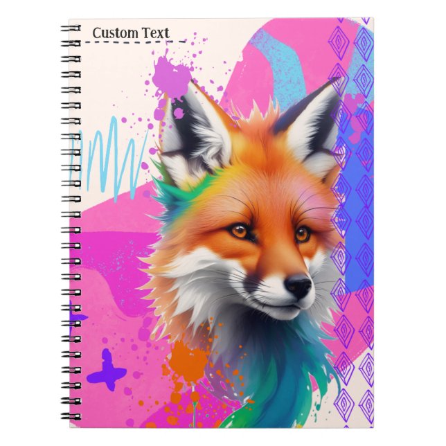 PERSONLIG: Cute Fox | Journal Anteckningsbok (Framsidan)