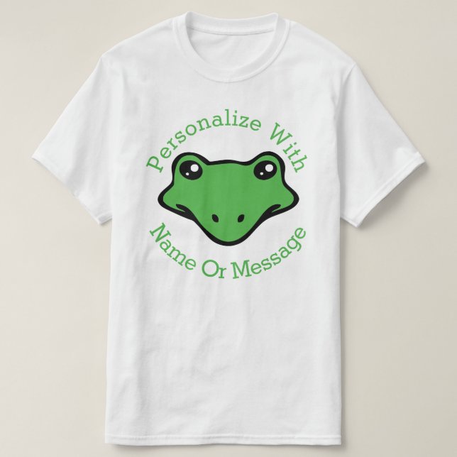 PERSONLIG Cute Frog Ansikte Tröja (Design framsida)