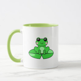 Personlig Cute Frog | Namn i hjärtat Mugg