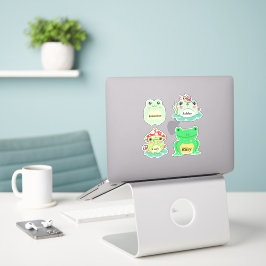 Personlig Cute Frog Stickers Klistermärken
