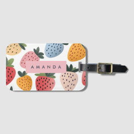 Personlig Cute Fruit Strawberry Mönster Bagagebricka