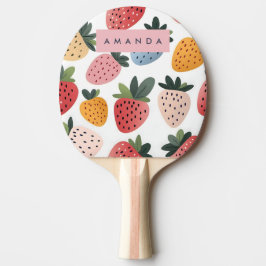 Personlig Cute Fruit Strawberry Mönster Pingisracket