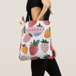 Personlig Cute Fruit Strawberry Mönster Tygkasse