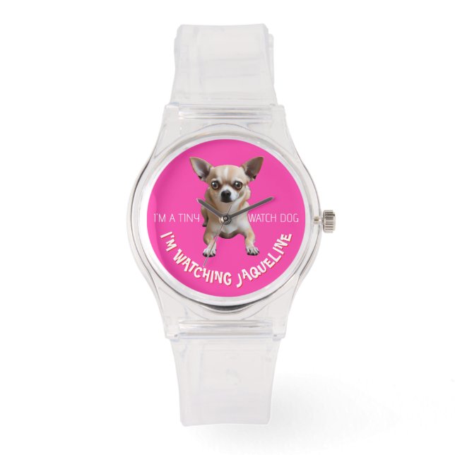 Personlig Cute Funny Chihuahua Watch Hund Watch Armbandsur (Framsida)