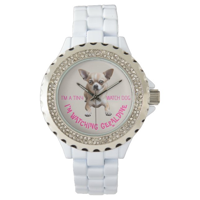 Personlig Cute Funny Chihuahua Watch Hund Watch Armbandsur (Framsida)