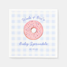 Personlig Cute Gingham Donut Baby Sprinkle