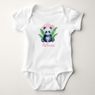 Personlig Cute Girls Panda BearTropical T Shirt