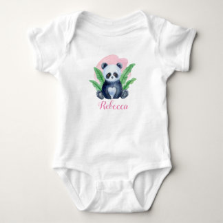Personlig Cute Girls Panda BearTropical T Shirt