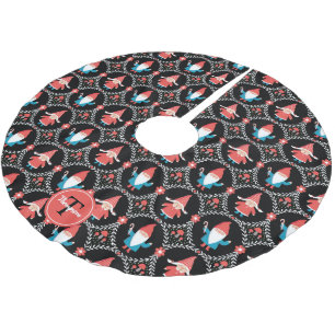 Personlig Cute Gnome jul Brushed Polyeste Julgransmatta Borstad Polyester