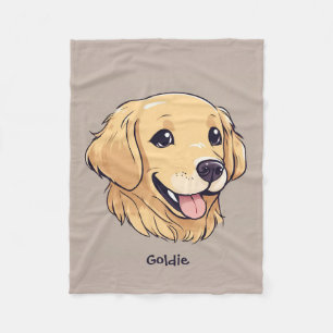 Personlig Cute Golden Retriever Fleecefilt