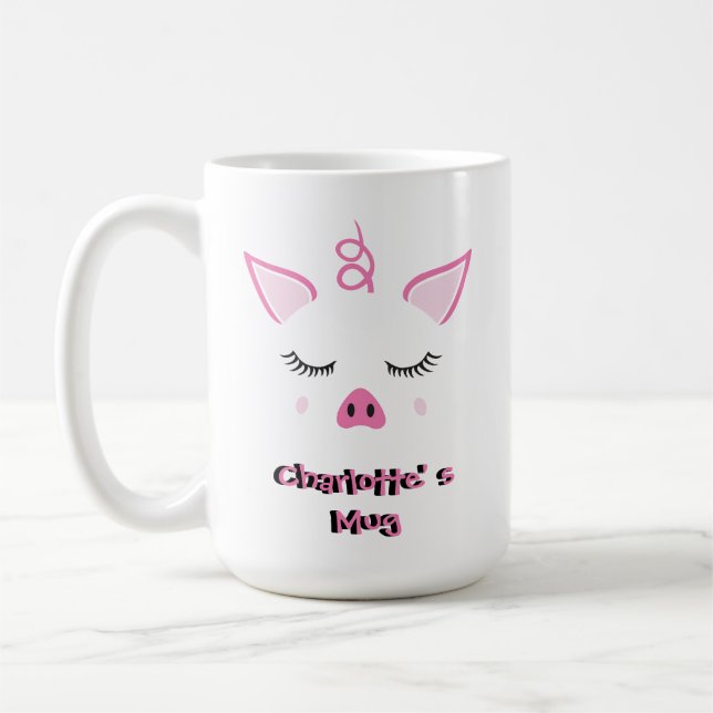 Personlig Cute Gris Kaffemugg (Vänster)