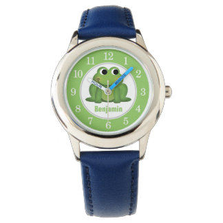 Personlig Cute Grönt Frog Kids Watch Armbandsur