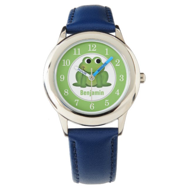 Personlig Cute Grönt Frog Kids Watch Armbandsur (Framsida)