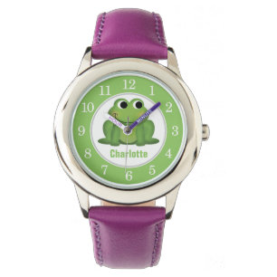 Personlig Cute Grönt Frog Kids Watch Armbandsur