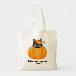 Personlig Cute Halloween Bus eller godis Tygkasse