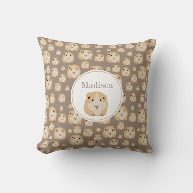 Personlig Cute Hamster Mönster Kudde (Framsida)