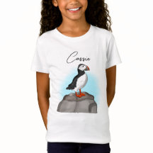 Personlig Cute Hand plockade Puffin