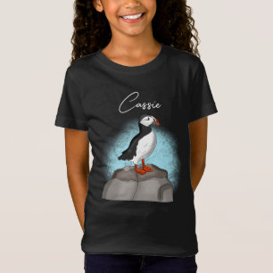 Personlig Cute Hand plockade Puffin T Shirt