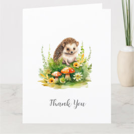 Personlig Cute Hedgehog Tack Kort