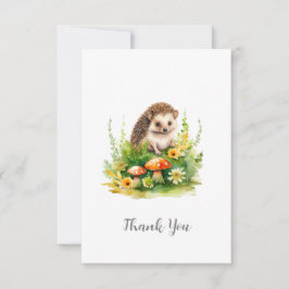 Personlig Cute Hedgehog Tack Kort