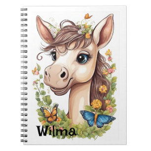 Personlig Cute Horse Head - bärbar dator Anteckningsbok