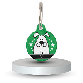 Personlig Cute Hund Doodle Design med QR-kod Djurbricka