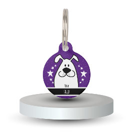 Personlig Cute Hund Doodle Design med QR-kod Djurbricka