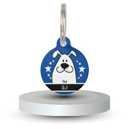 Personlig Cute Hund Doodle Design med QR-kod Djurbricka