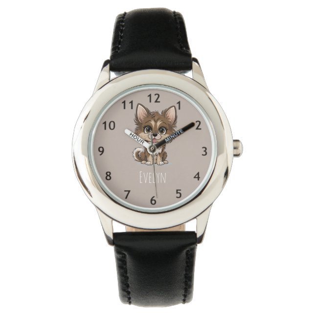 Personlig Cute Hund Kids Watch Armbandsur (Framsida)