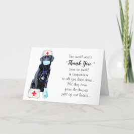 Personlig Cute Hund Medical Doktor Nurse Tack Kort