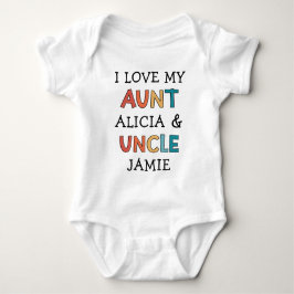 Personlig Cute I Kärlek My Moster och farbror T Shirt