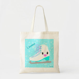 Personlig Cute Ice Skate Kawaii Blue Skate Tygkasse
