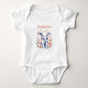 Personlig Cute Illustration of a Baby Elephant T Shirt