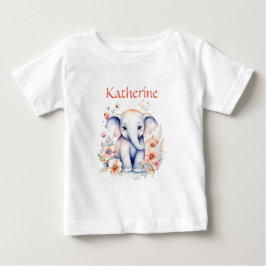 Personlig Cute Illustration of a Baby Elephant T Shirt