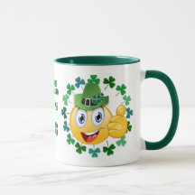 Personlig Cute Irish Emoji med Shamrock