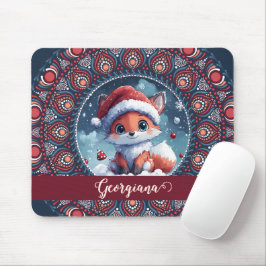 Personlig Cute jul Kawaii Fox Dot Mandala Musmatta