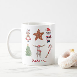 Personlig Cute Jul Mugg Santa Fru Claus