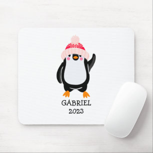 Personlig Cute jul Penguin in in Red Hat Musmatta