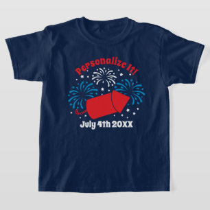 PERSONLIG Cute juli 4:e Fireworks T-Shirt
