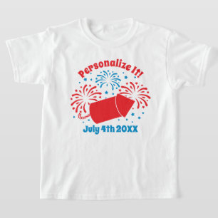 PERSONLIG Cute juli 4:e Fireworks T-Shirt