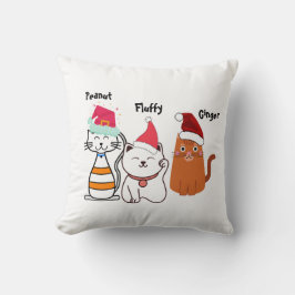 Personlig Cute Kattunge-familjen Kudde