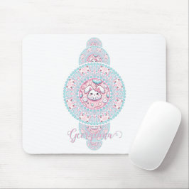 Personlig Cute Kawaii Bunny Ornamental Mandala Musmatta