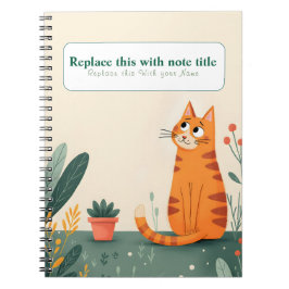 Personlig Cute Kawaii Cat-dator Anteckningsbok