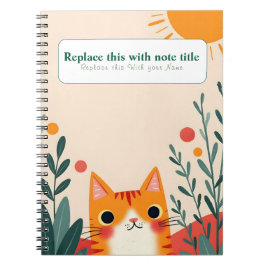 Personlig Cute Kawaii Cat-dator Anteckningsbok