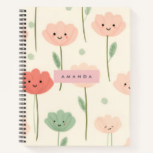 Personlig Cute Kawaii Pastel Smiling Flower