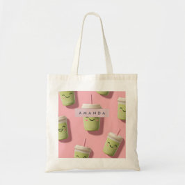 Personlig Cute Kawaii Pastel Smoothie Matcha Tygkasse