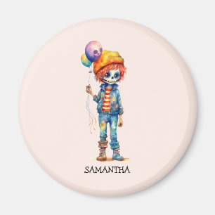 Personlig Cute Kid Zombie Halloween (4) Magnet